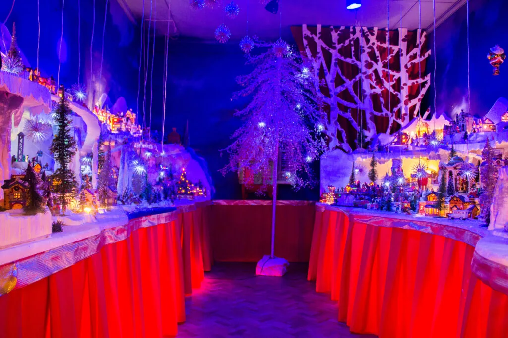 Christmas Village display at Casa Santa Museum