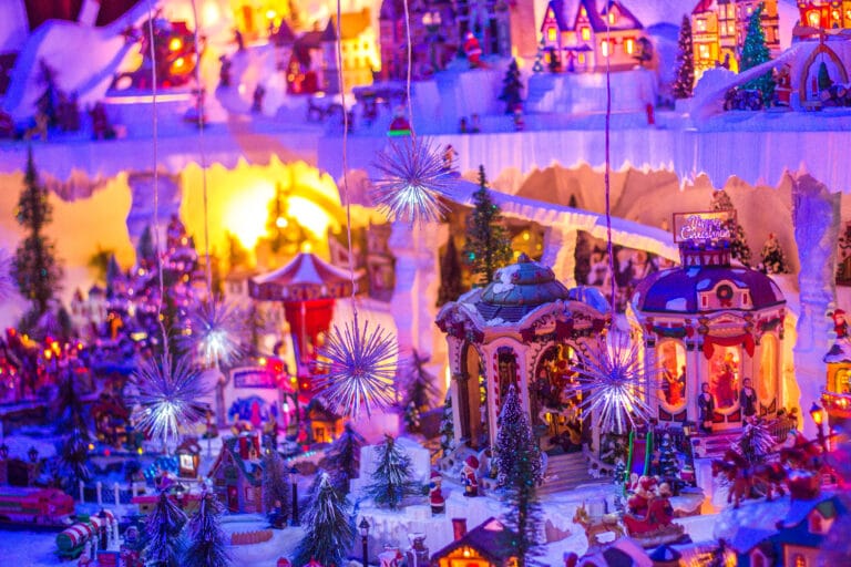 The christmas village at the casa santa