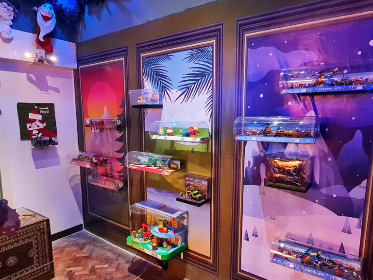 The Lego Wall in Santa’s bedroom at Casa Santa Museum
